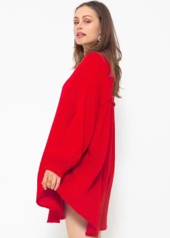 Musselin Bluse Oversize, Rot -Sassyclassy sassyclassy Musselin Bluse oversize rot S2202B4553h3tEed8ZrVy0c