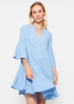 Musselin Kleid - Hellblau -Sassyclassy sassyclassy Musselin Kleid hellblau S4202K6805 5XnIIZ6ZUW7rUn