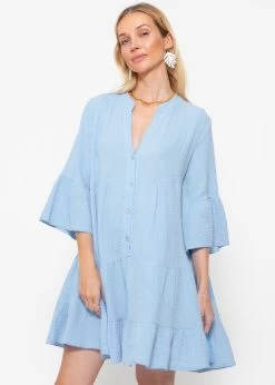 Musselin Kleid - Hellblau -Sassyclassy sassyclassy Musselin Kleid hellblau S4202K6805 8fNpdD3QLerSW6