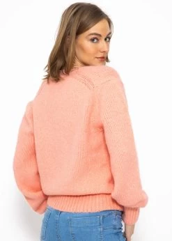 Pullover Mit Spitzen-Ausschnitt - Hellrosa -Sassyclassy sassyclassy Pullover mit Spitzen Ausschnitt hellrosa S3210P6534 4