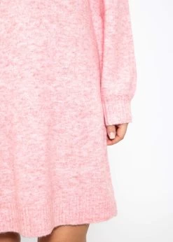 Strickkleid Mit V-Ausschnitt - Rosa -Sassyclassy sassyclassy Strickkleid mit V Ausschnitt rosa S3210K6551 9