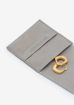 Abgerundete Creolen - Gold -Sassyclassy sassyclassy abgerundete flache creolen gold S3207A1429 1