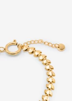 Armband Mit Abgerundeten Gliederelementen - Gold -Sassyclassy sassyclassy armband mit gliederelementen gold S2404AB9070