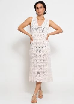 Ärmelloses Strickkleid Mit Strukturmuster - Hellbeige -Sassyclassy sassyclassy armelloses strickkleid mit strukturmuster hellbeige S4203K6943 1