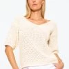 Baumwoll-Pullover Mit V-Ausschnitt - Beige -Sassyclassy sassyclassy baumwoll pullover mit v ausschnitt beige S4203P6932 6