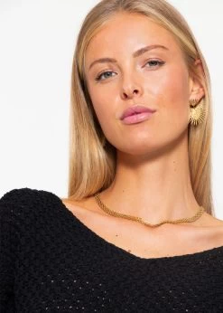 Baumwoll-Pullover Mit V-Ausschnitt - Schwarz -Sassyclassy sassyclassy baumwoll pullover mit v ausschnitt schwarz S4203P6933 5