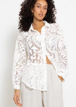 Bluse Aus Spitze - Offwhite -Sassyclassy sassyclassy bluse aus spitze offwhite S4203E6941 1