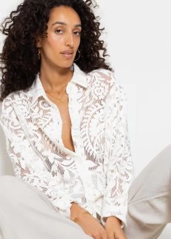 Bluse Aus Spitze - Offwhite