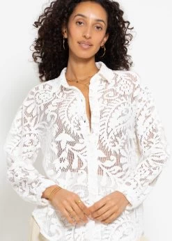 Bluse Aus Spitze - Offwhite -Sassyclassy sassyclassy bluse aus spitze offwhite S4203E6941 6