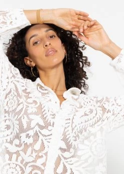 Bluse Aus Spitze - Offwhite -Sassyclassy sassyclassy bluse aus spitze offwhite S4203E6941 8