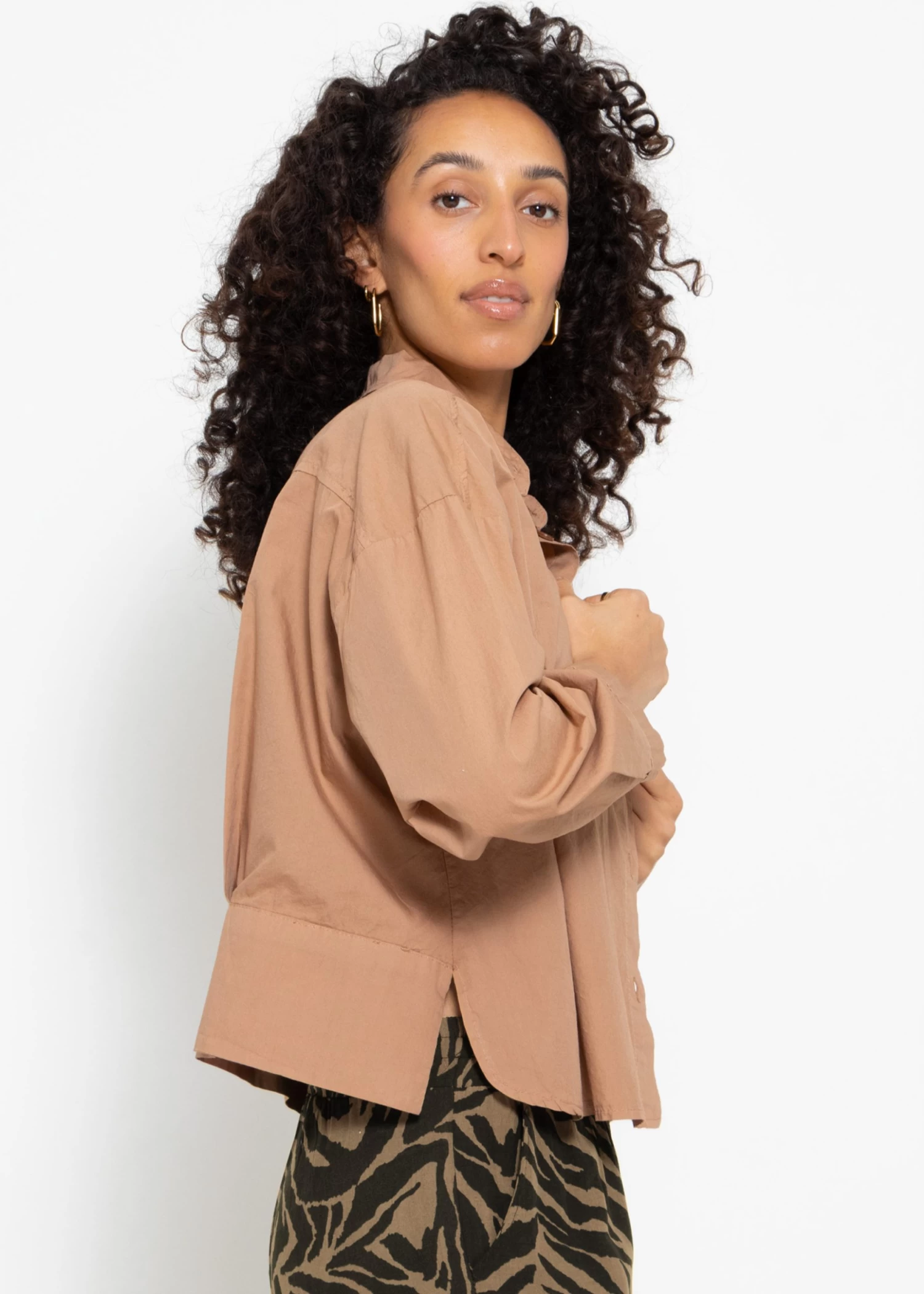 Blusenjacke, Camel 7 Blusenjacke, Camel – Bild 5