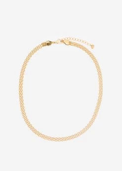 Breite Gliederkette - Gold