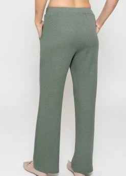 Casual Pants In Waffelpiqué - Grün -Sassyclassy sassyclassy casual pants in waffelpique grun S3207H6149 3