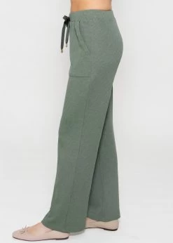 Casual Pants In Waffelpiqué - Grün -Sassyclassy sassyclassy casual pants in waffelpique grun S3207H6149 4