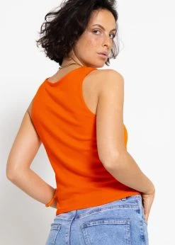 Doppellagiges, Geripptes Tank Top - Orange -Sassyclassy sassyclassy doppellagiges geripptes tank top orange S4203T7026 2