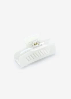 Eckige Haarklammer In Perlmutt-Optik - Weiß -Sassyclassy sassyclassy eckige haarklammer in perlmutt optik weiss S2403AH9055