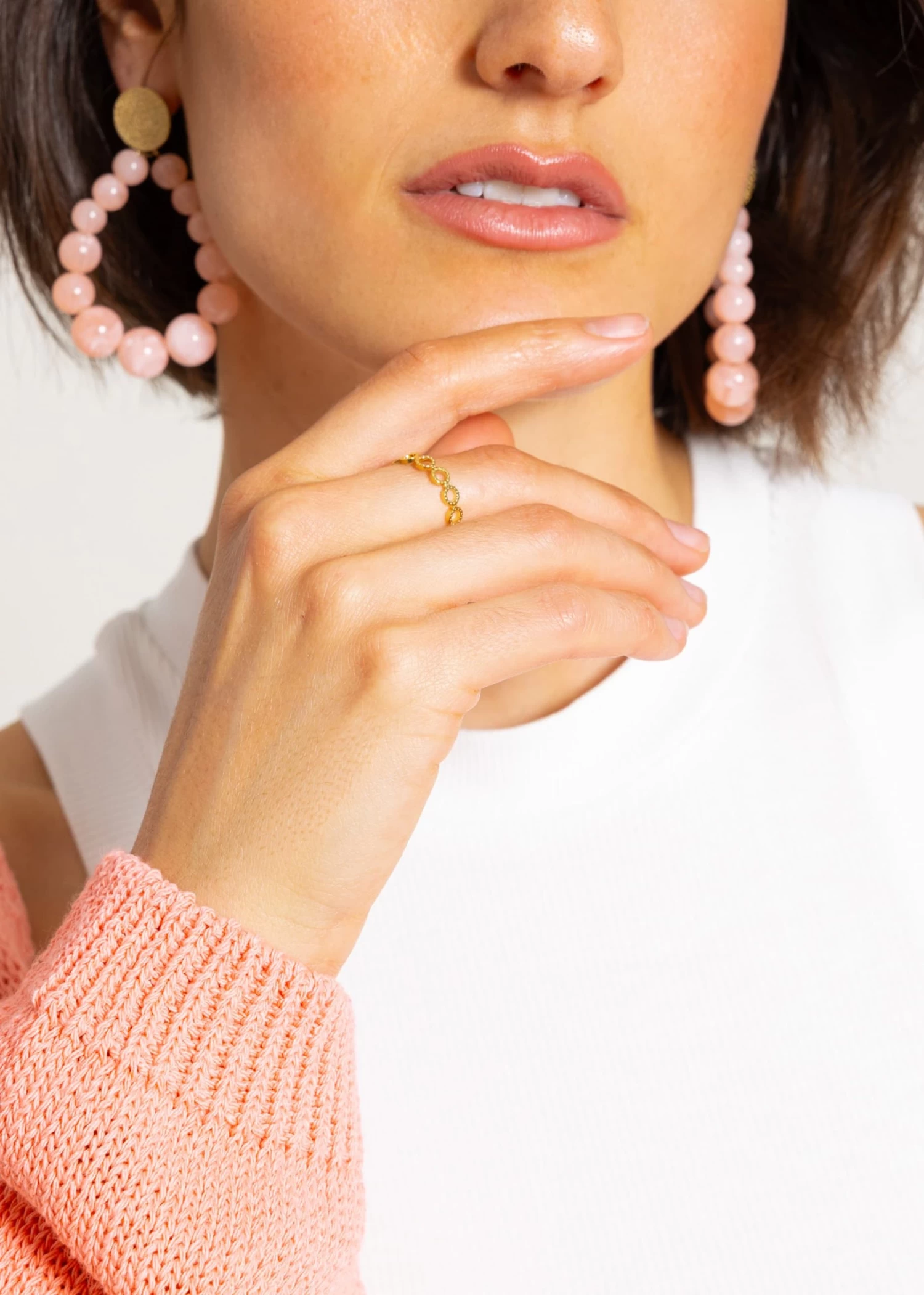 Feiner Ring Mit Lochmuster, Gold 4 Feiner Ring Mit Lochmuster, Gold – Bild 2