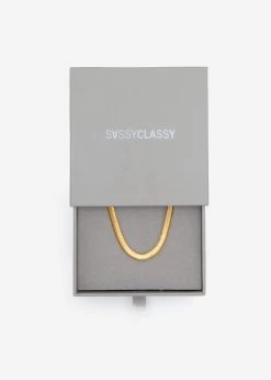 Snake Chain - Gold -Sassyclassy sassyclassy flache snake chain gold S3207A1421 3HflximwJBduVK
