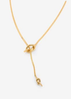 Flache Y-Halskette Mit Toggle Verschluss - Gold -Sassyclassy sassyclassy flache y halskette mit toggle verschluss gold S3207A1425 5