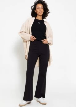 Flare Jersey Pants - Schwarz -Sassyclassy sassyclassy flare jersey pants schwarz S4203H7015 5