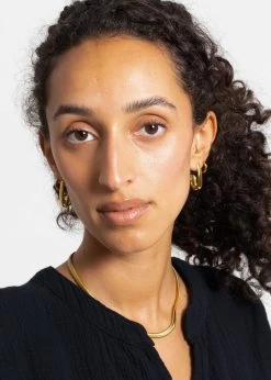 Gewinkelte Creolen, Gold -Sassyclassy sassyclassy gewinkelte creolen gold S3205A1336 1