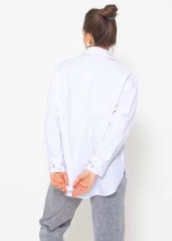 Hemdbluse Mit Schmuckdetails - Weiß -Sassyclassy sassyclassy hemdbluse mit schmuckdetails weiss S4203E6947