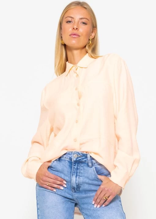 Hemdbluse Mit Ziernähten - Pastellpeach -Sassyclassy sassyclassy hemdbluse mit ziernahten pastellpeach S4203E6909 5