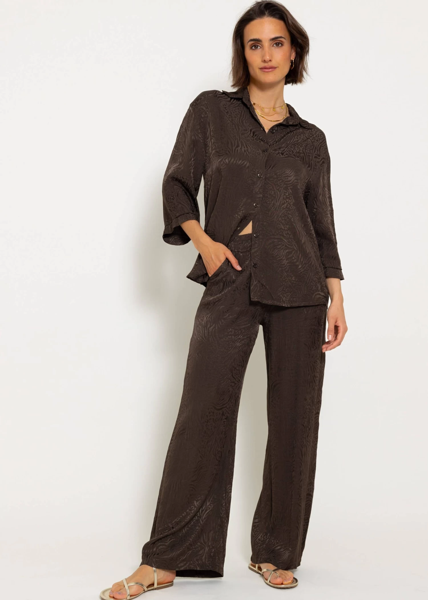 Jacquard Pants - Espresso 6 Jacquard Pants - Espresso – Bild 4