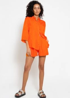 Jacquard Shorts - Orange -Sassyclassy sassyclassy jaquard shorts orange S4203S6970 1ftFDbn6j4ittq