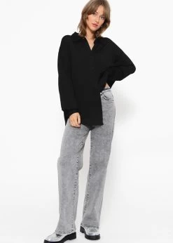 Jersey Bluse - Schwarz -Sassyclassy sassyclassy jersey bluse schwarz S3212E6752 1