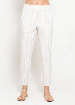 Jersey Chinos Mit Nadelstreifen - Offwhite