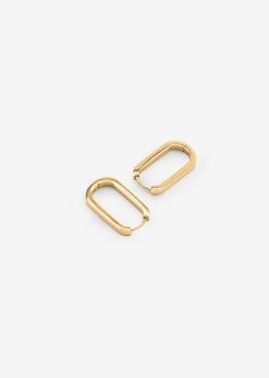 Klassische Squared Creolen - Gold -Sassyclassy sassyclassy klassische squared creolen gold S3207A14262 3l2TeebesCMivf