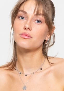 Kombinierte Kette Mit Anhänger Und Zarten Plättchen - Silber -Sassyclassy sassyclassy kombinierte kette mit anhanger und zarten plattchen silber S0210A876 1