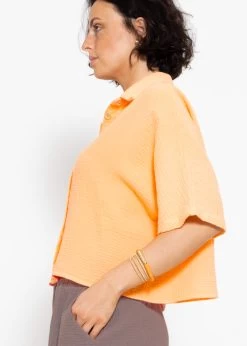 Kurzarm Musselin Bluse - Peach -Sassyclassy sassyclassy kurzarm musselin bluse peach S4203E6961 2OKqmnfvPpoRge