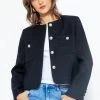 Kurze Jacke Mit Goldfarbenen Knöpfen - Schwarz -Sassyclassy sassyclassy kurze jacke mit goldfarbenen knopfen schwarz S3212J6749 2ehCvOABzwpFJW