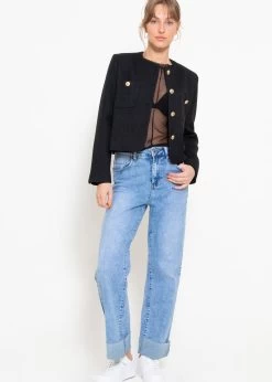 Langarmshirt In Netz-Optik, Schwarz -Sassyclassy sassyclassy langarmshirt in netz optik schwarz S3205B5917 4