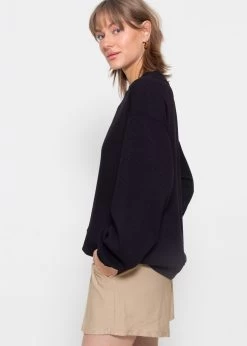 Langarmshirt In Waffelpiqué - Schwarz 15 Langarmshirt In Waffelpiqué - Schwarz -Sassyclassy sassyclassy langarmshirt in waffelpique schwarz S3211W6688 5