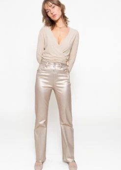 Langarmshirt Zum Wickeln - Beige -Sassyclassy sassyclassy langarmshirt zum wickeln beige S1206B4038 3