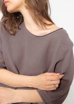 Lässiges Musselin Shirt - Taupe -Sassyclassy sassyclassy lassiges musselin shirt taupe S3202B5450 2 CR2