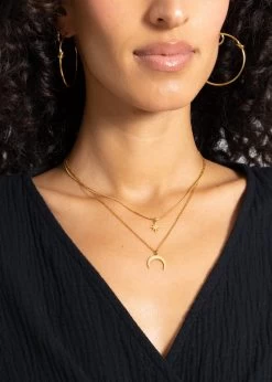 Layer-Halskette Mit Stern Und Halbmond Anhänger - Gold 9 Layer-Halskette Mit Stern Und Halbmond Anhänger - Gold -Sassyclassy sassyclassy layer halskette mit stern und halbmond anhanger gold S3207A1423