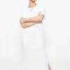 Maxi Rip Jersey Kleid Mit Schlitz - Offwhite 1 Maxi Rip Jersey Kleid Mit Schlitz - Offwhite -Sassyclassy sassyclassy maxi rip jersey kleid mit schlitz offwhite S4202K6784 1