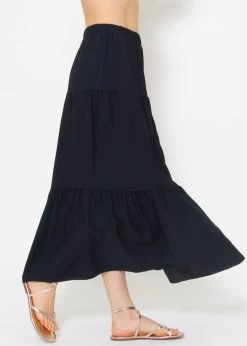 Maxi Volantsrock - Schwarz -Sassyclassy sassyclassy maxi volantsrock schwarz S4203R6902 1