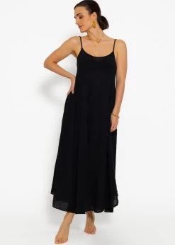 Musselin Beach Kleid - Schwarz -Sassyclassy sassyclassy musselin beach kleid schwarz S4204K7046 3