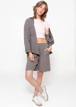 Musselin Bermuda-Shorts, Taupe -Sassyclassy sassyclassy musselin bermuda shorts taupe S3207S6104 5