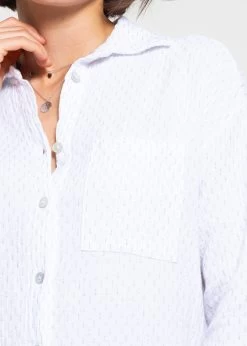 Musselin Bluse Mit Glitzerdetails - Weiß -Sassyclassy sassyclassy musselin bluse mit glitzerspots weiss S4203E6942