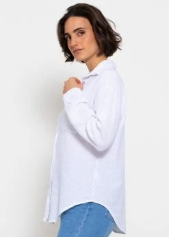 Musselin Bluse Mit Glitzerdetails - Weiß -Sassyclassy sassyclassy musselin bluse mit glitzerspots weiss S4203E6942 4