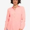 Musselin Bluse Mit Ziernähten - Apricot -Sassyclassy sassyclassy musselin bluse mit ziernahten apricot S4203E6870