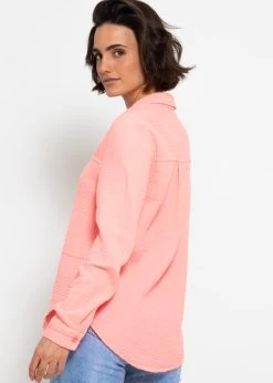 Musselin Bluse Mit Ziernähten - Apricot 15 Musselin Bluse Mit Ziernähten - Apricot -Sassyclassy sassyclassy musselin bluse mit ziernahten apricot S4203E6870 5