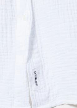 Musselin Bluse Mit Ziernähten - Weiß -Sassyclassy sassyclassy musselin bluse mit ziernahten weiss S4202E6810 10