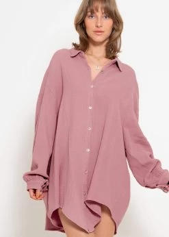 Musselin Bluse Oversize, Altrosa -Sassyclassy sassyclassy musselin bluse oversize altrosa S2209B5083 10 CR2